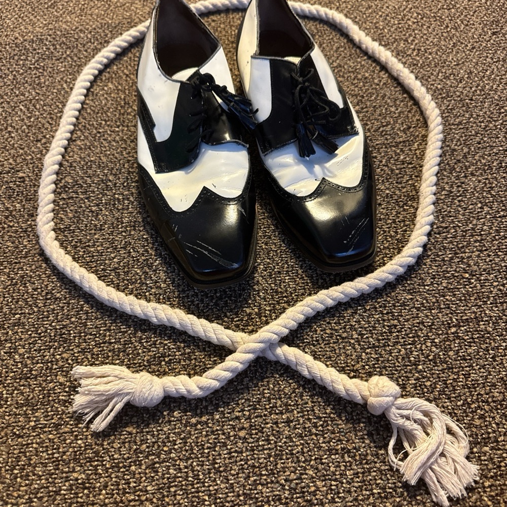 Florsheim Black and White Oxford Shoes
